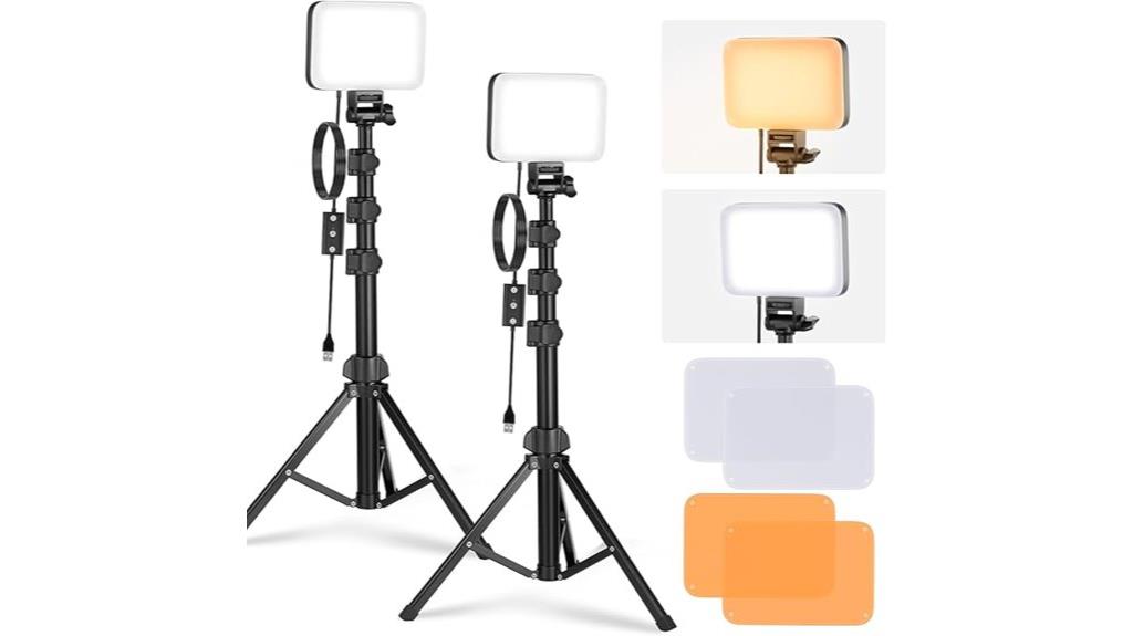 two pack led studio lights