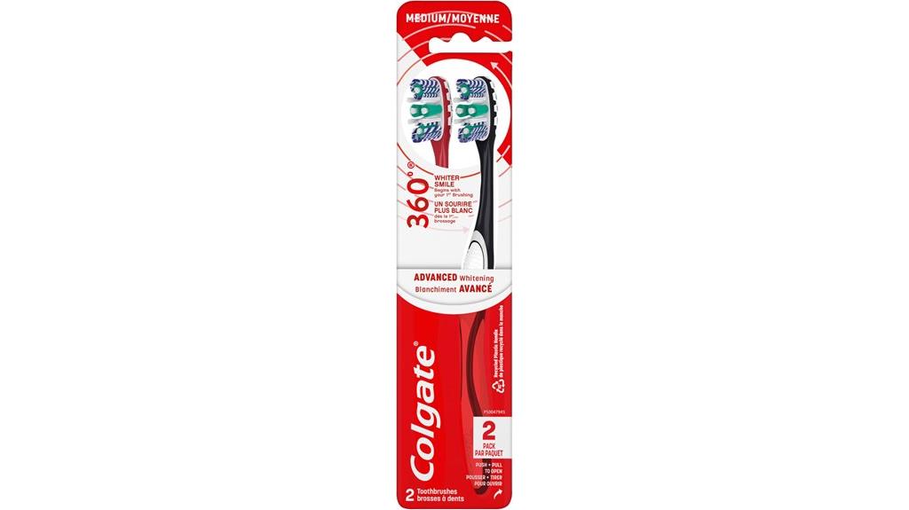two pack whitening toothbrushes