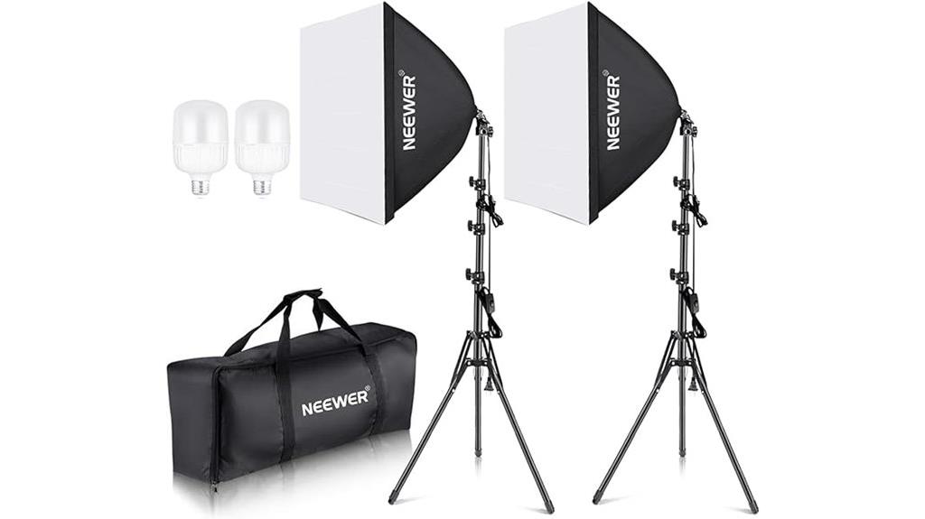 two softbox lighting kits