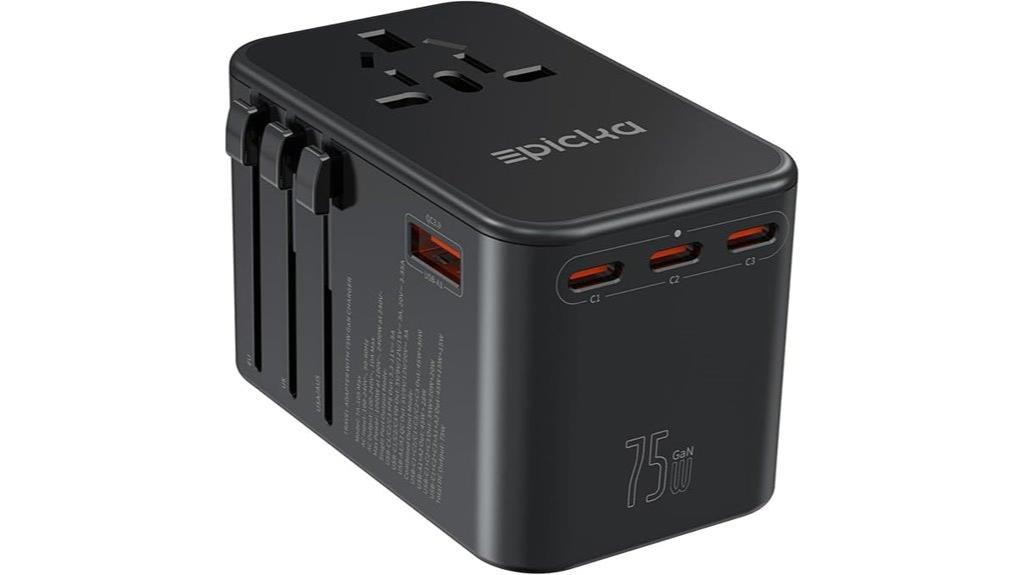 universal travel adapter with usb c