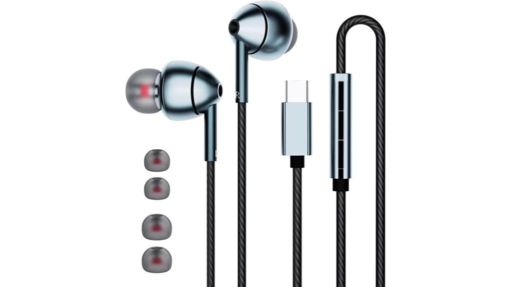 usb c earbuds with mic