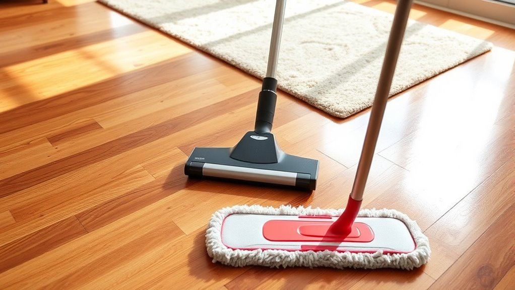 vacuum and mop floors