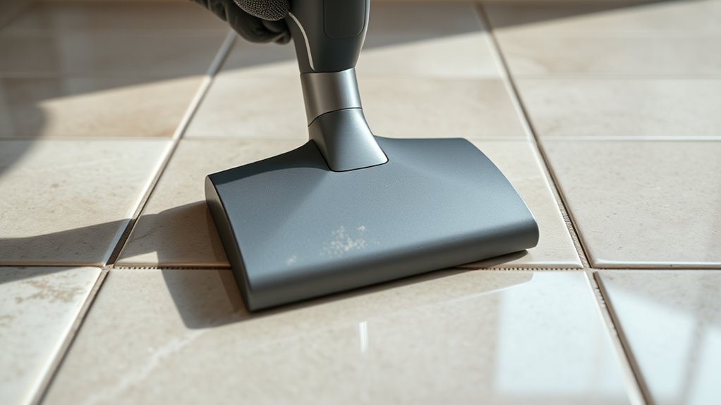 vacuum tiles and grout