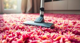 vacuuming long pile rugs