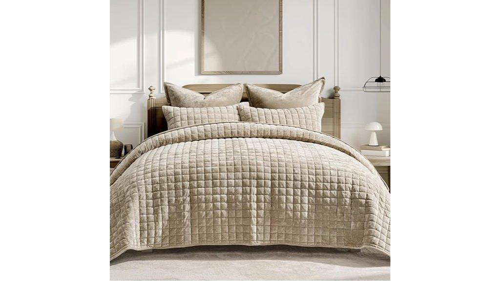 velvet king quilt set