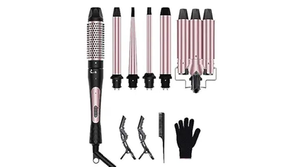 versatile 6 in 1 curling kit
