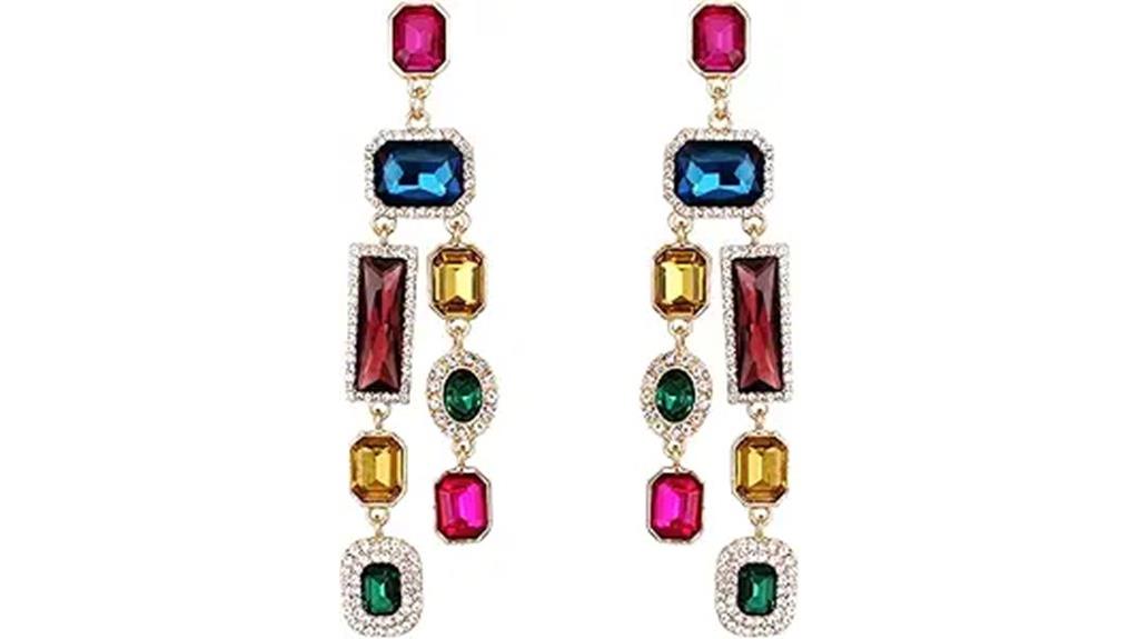 vintage art deco crystal earrings