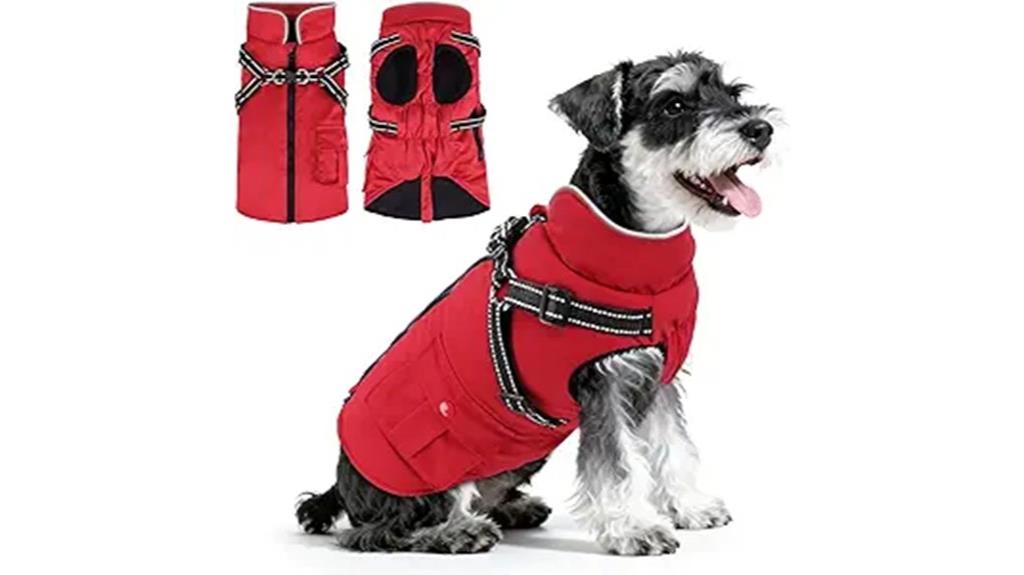 waterproof fleece lined dog coat