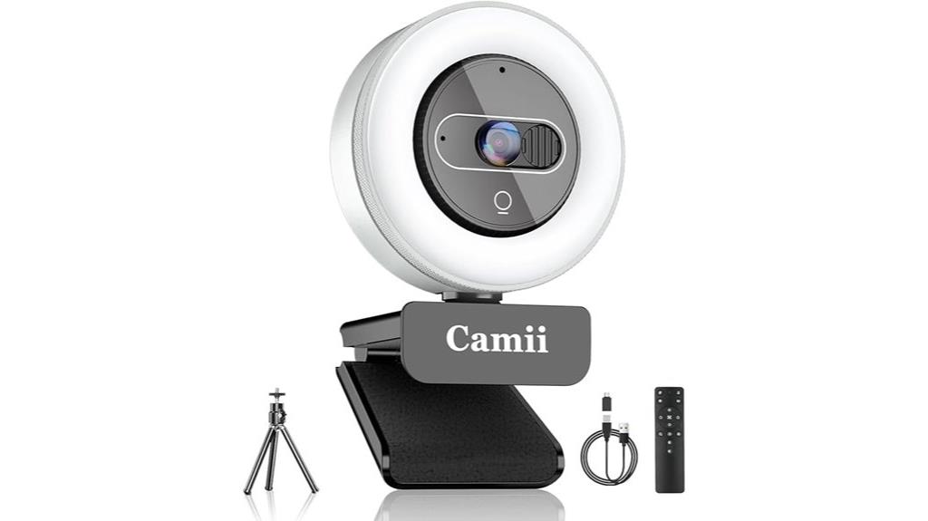 webcam with light cover