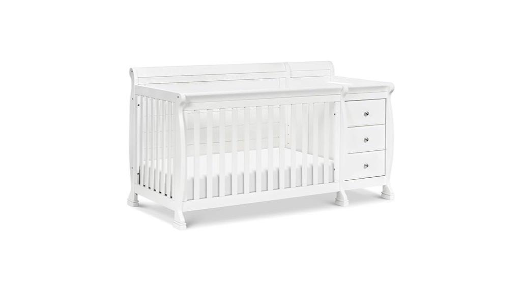 white convertible crib combo