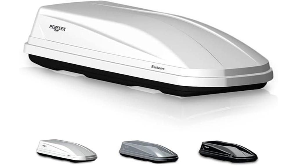 white rooftop cargo box