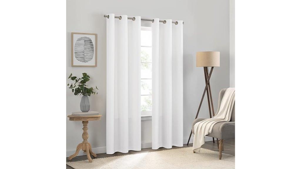 white thermal blackout curtain