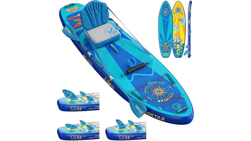 wide inflatable paddle board
