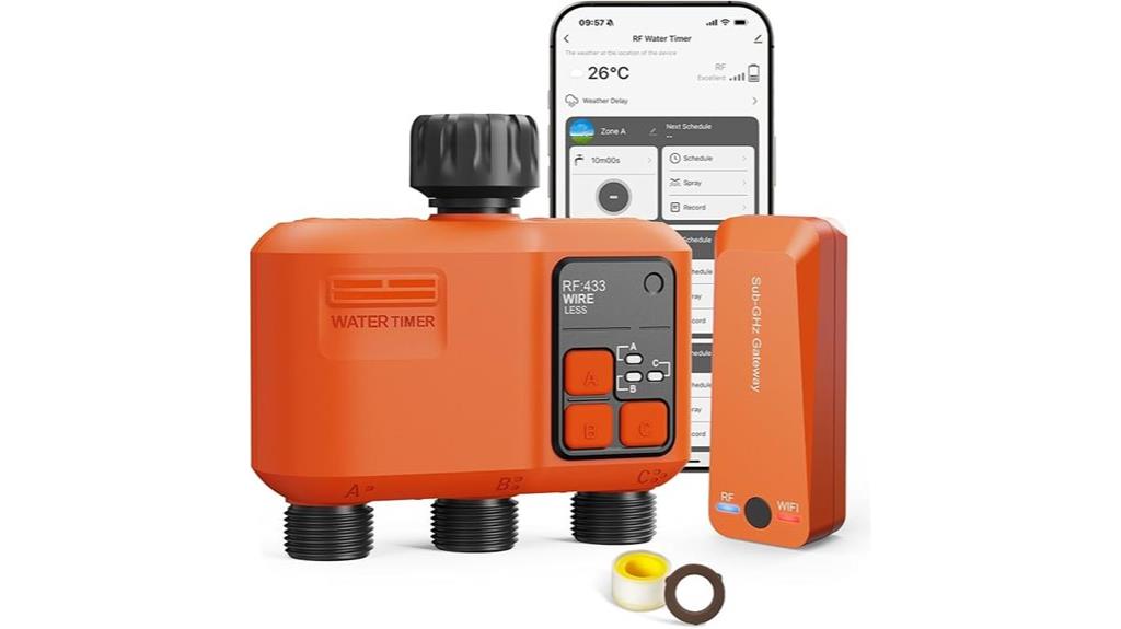 wifi enabled 3 zone sprinkler