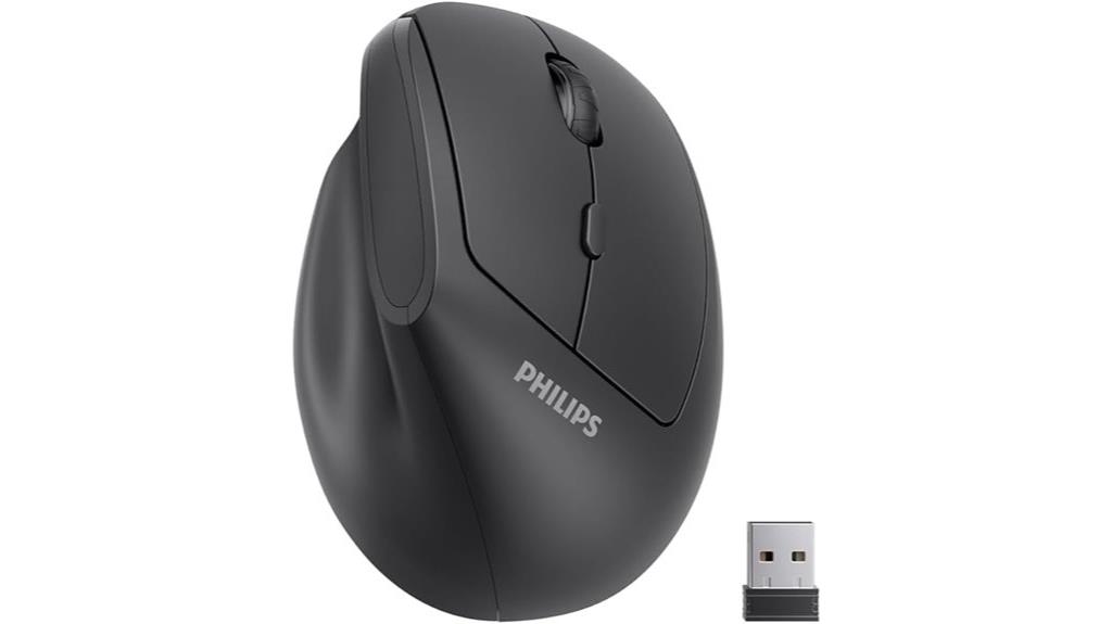 wireless ergonomic mouse with adjustable dpi