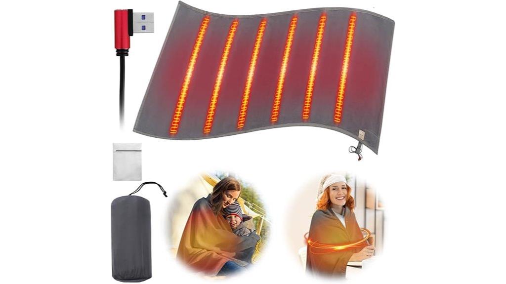 wireless heated blanket with usb