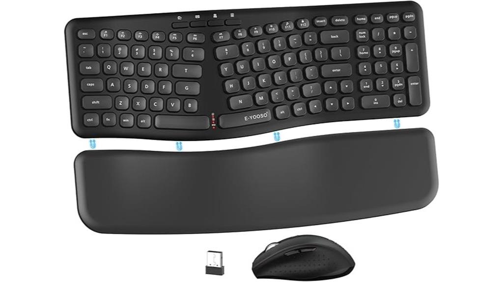 wireless split keyboard combo