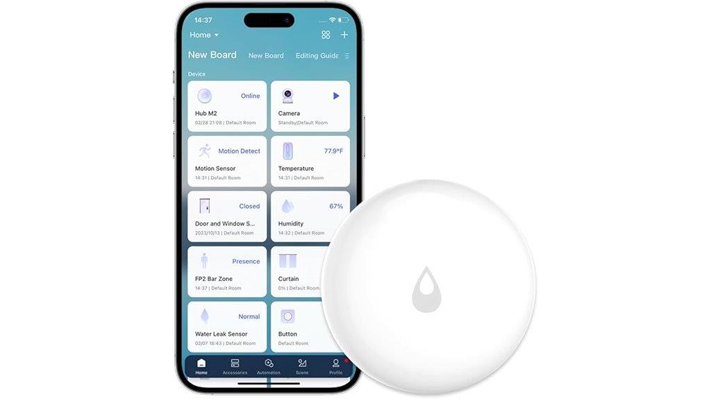 wireless zigbee water leak sensor