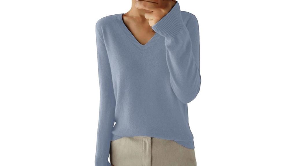 women s cashmere v neck sweater