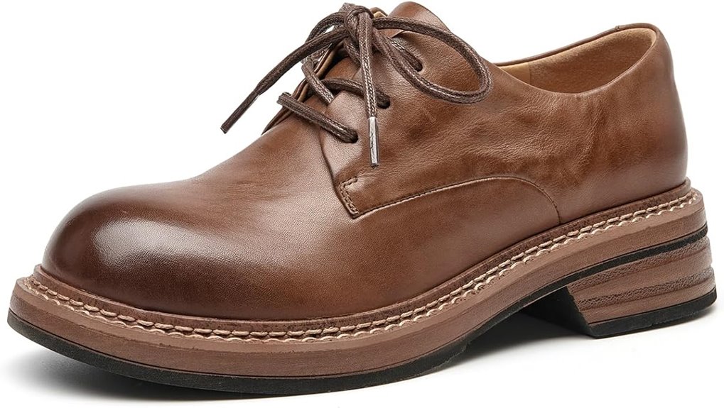 women s leather lace up oxfords