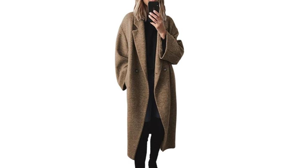 women s wool double breasted coat