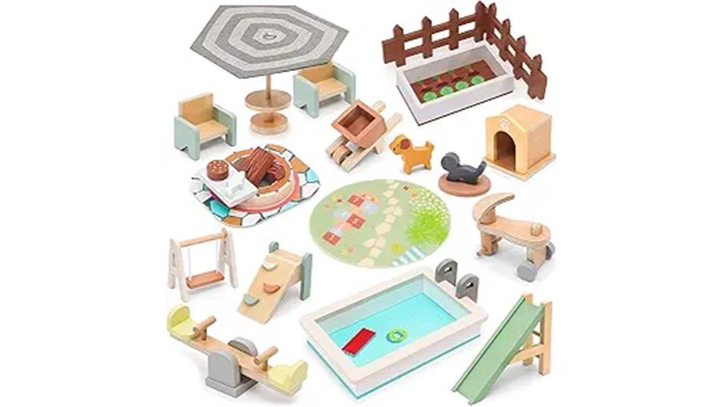 wooden doll house accessories
