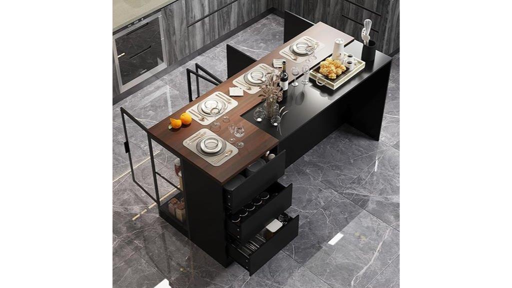 wooden kitchen island features