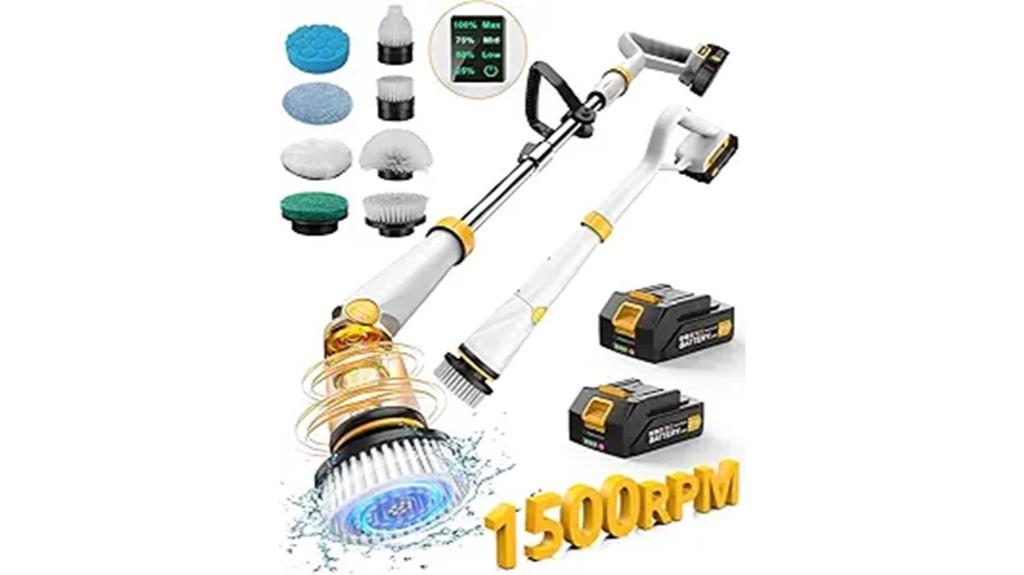 electric scrubber with two batteries