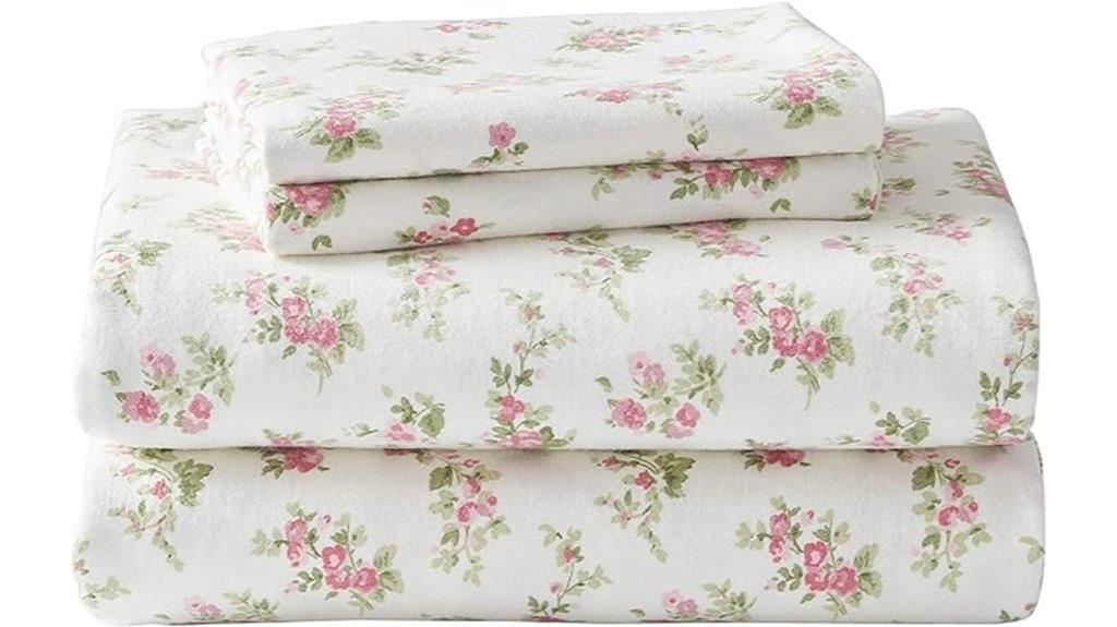 laura ashley queen flannel sheets
