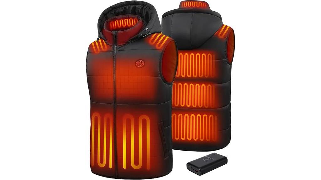 men s heated vest with large battery