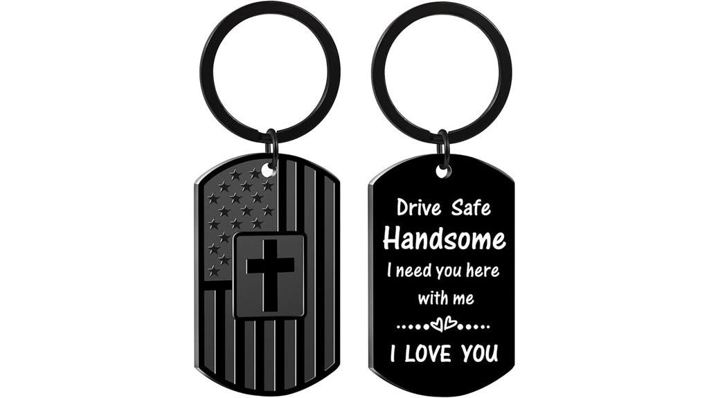 men s valentine s day drive safe keychain