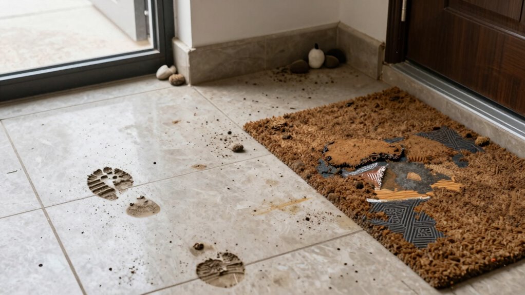 clean entryway prevents dirt