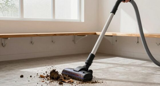 cleaning mud and debris