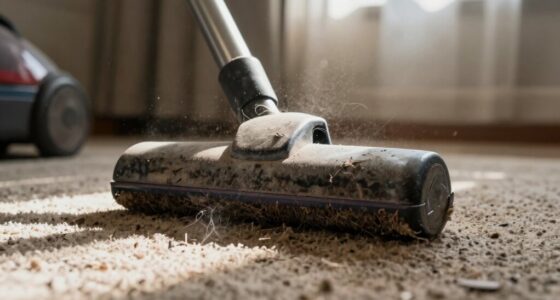 dirty vacuum spreads dust
