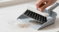 gentle sweeping or vacuuming