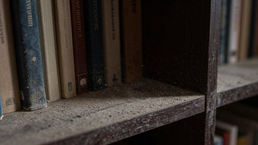hidden dust and debris