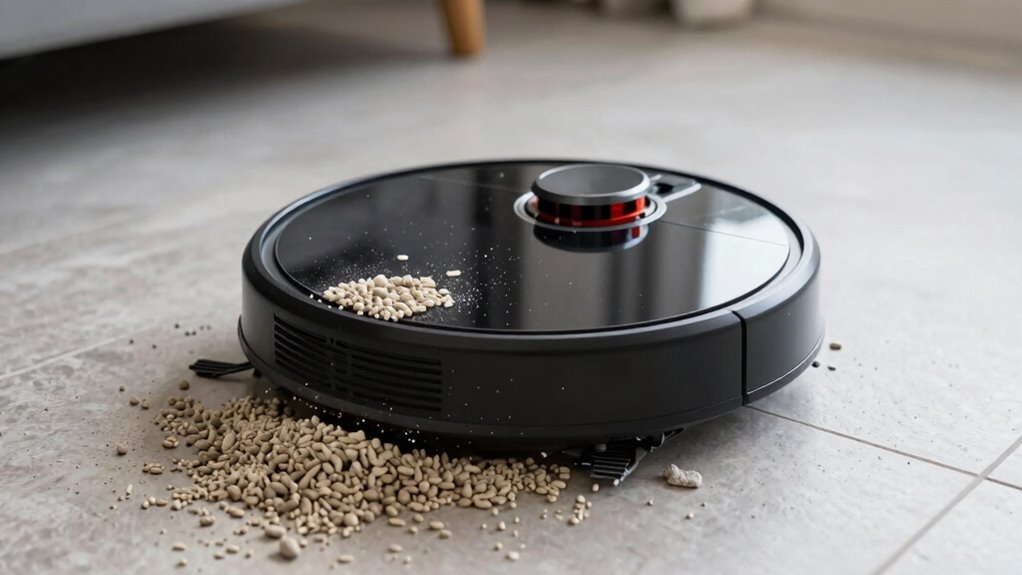 litter disrupts vacuum navigation