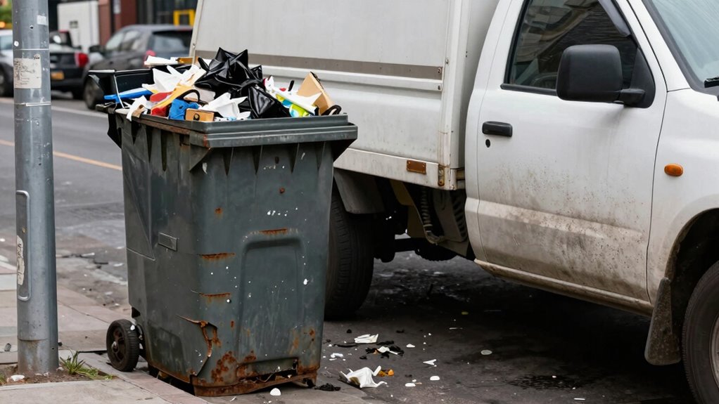 overfilled bins delay pickups