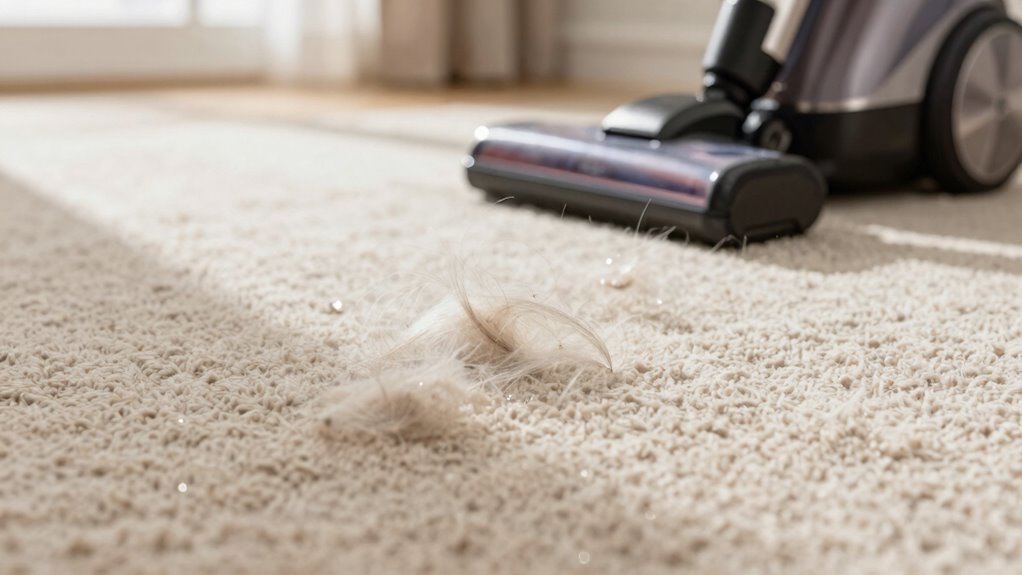 pet hair reappears frequently