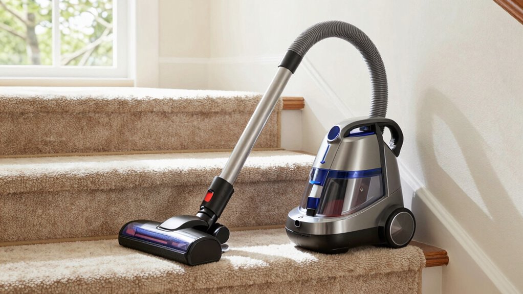 stair cleaning with canisters