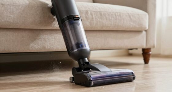 vacuum carefully around furniture