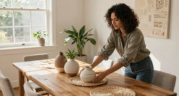 She Made a Few Boho Swaps, and Now the Dining Room Feels More Like Her