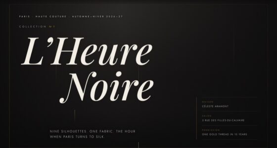 MAISON NOIRE — Collection № 9 · L’Heure Noire (FABLE/175)