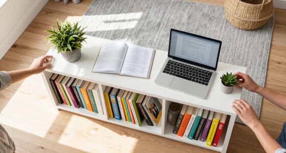 A Renter-Friendly Wall And IKEA BILLY Created A Moody Office
