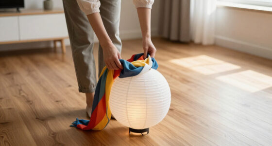 She Draped A Scarf Over IKEA’s Paper Lantern, And It Looks Custom