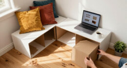 They Made A Blank-Box Living Room Look Custom Without Hiring A Carpenter