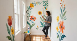 Her Sister Painted Flowers On Her Hallway Walls — Now It’s A Colorful Escape